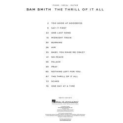 Sam Smith: The Thrill Of It All (Piano, Vocal & Guitar)