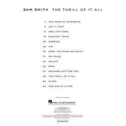 Sam Smith: The Thrill Of It All (Easy Piano)