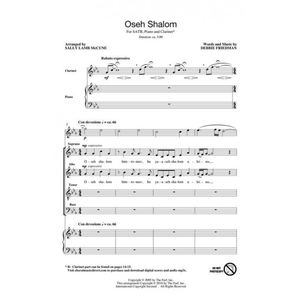 Oseh Shalom : Judith Clurman Rejoice: Honoring the Jewish Spirit Choral Series
