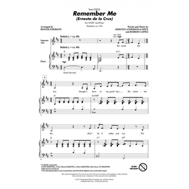 Remember Me (from Coco)