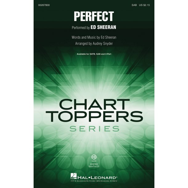 Ed Sheeran: Perfect - SAB (arr. Snyder)