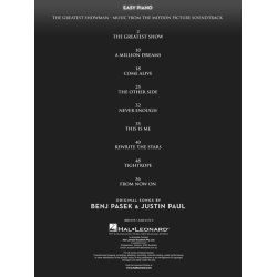 The Greatest Showman: Easy Piano