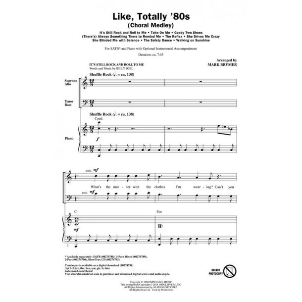Like, Totally '80s (Choral Medley)