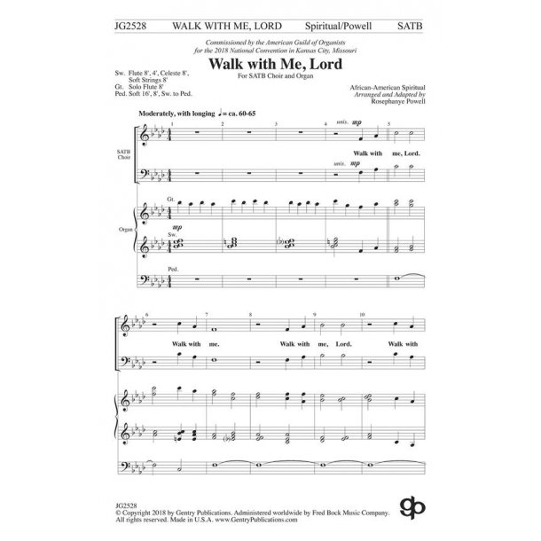 Walk With Me, Lord (Arr. Powell) (SATB)