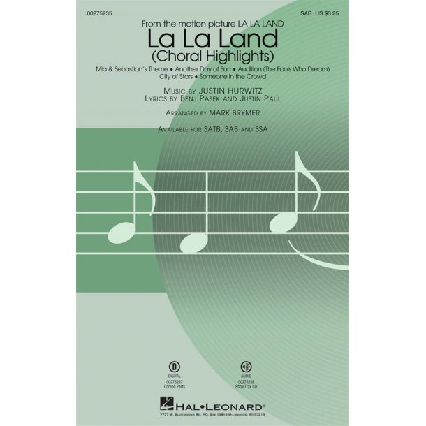 La La Land (Choral Highlights) (Arr. Brymer) (SAB)