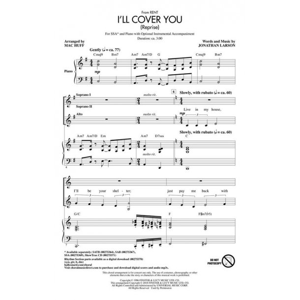 I'll Cover You (Reprise) : from Rent