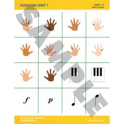 My First Piano Adventure: Flashcard Sheets