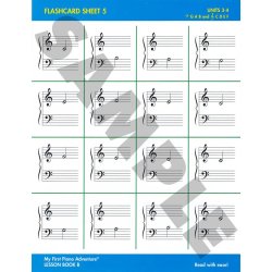 My First Piano Adventure: Flashcard Sheets