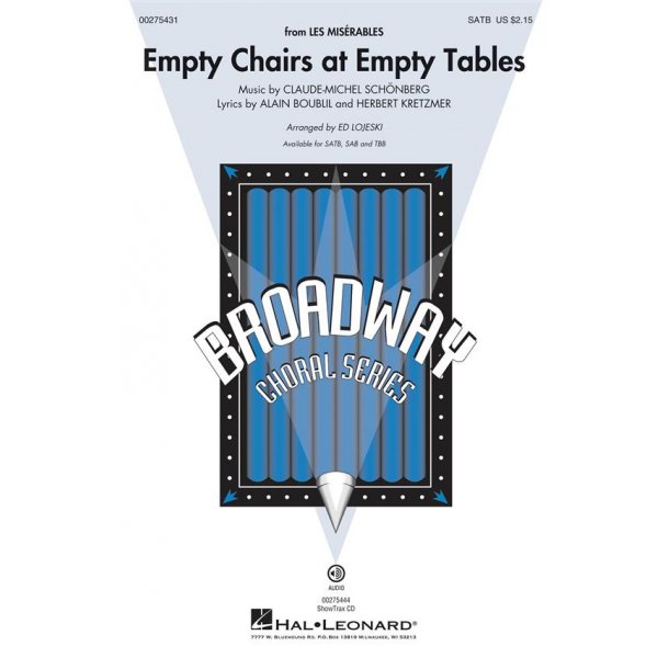 Empty Chairs at Empty Tables : from Les Mis&eacute;rables