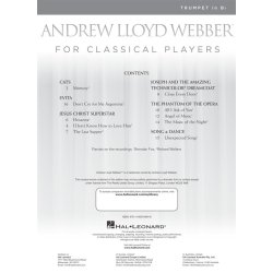 Andrew Lloyd Webber For Classical Players &ndash; Trumpet And Piano (Book/Online Audio)