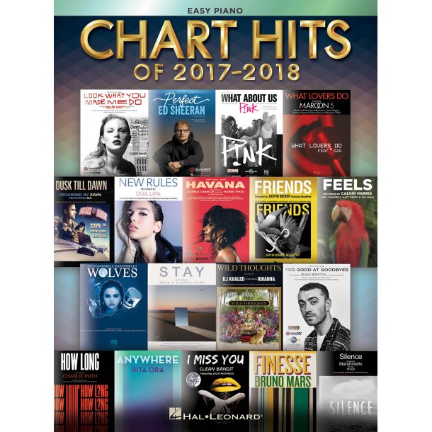 Chart Hits Of 2017-2018: Easy Piano