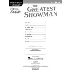 Instrumental Play-Along: The Greatest Showman - Viola (Book/Online Audio)