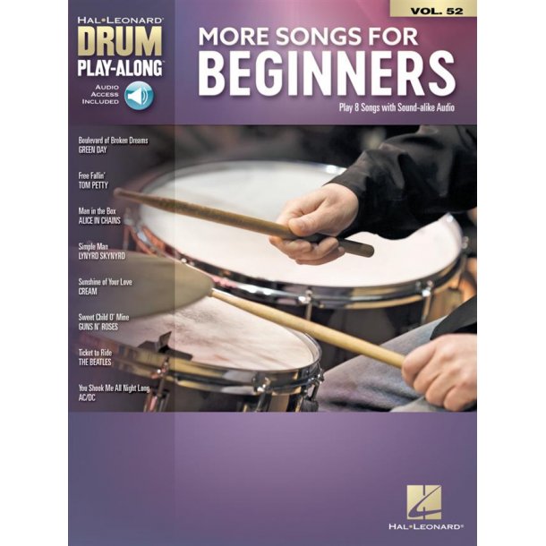 More Songs for Beginners : Drum Play-Along Volume 52