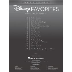 Disney Favorites: 15 Songs For Three Or More Ukuleles
