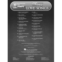 E-Z Play Today Volume 234: Disney Love Songs -2nd Edition