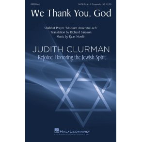 We Thank You, God : Rejoice: Honoring the Jewish Spirit