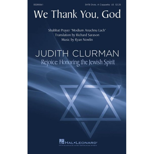 We Thank You, God : Rejoice: Honoring the Jewish Spirit