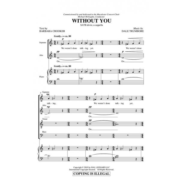 Without You : Dale Warland Choral Series