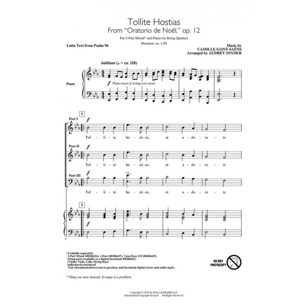 Tollite Hostias (from Oratorio de No&euml;l, op. 12) : Discovery Level 2