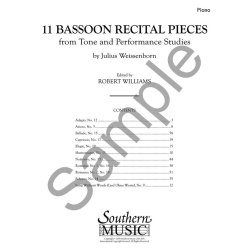 Julius Weissenborn: 11 Bassoon Recital Pieces