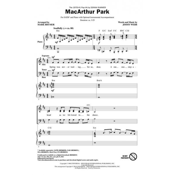 MacArthur Park : Showtrax