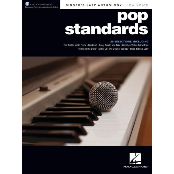 Pop Standards - Singer's Jazz Anthology Low Voice : with Recorded Piano Accompaniments Online