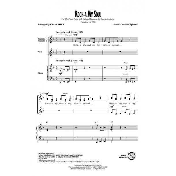 Rock-a My Soul ShowTrax CD : ShowTrax CD