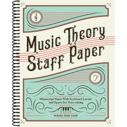 Music Theory Staff Paper : Manuscript Paper with Keyboard Layout and Space for Note-Taking