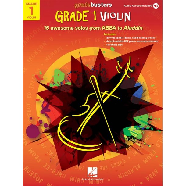 Gradebusters Grade 1 - Violin : 15 awesome solos from ABBA to Aladdin