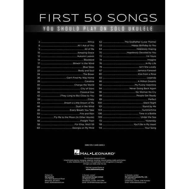 First 50 Songs You Should Play on Solo Ukulele