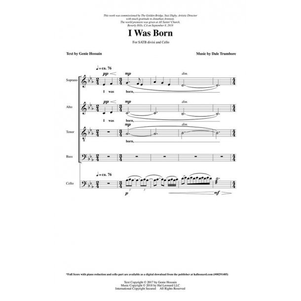 I Was Born : Craig Hella Johnson Choral Series