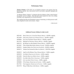 To Shorten Winter's Sadness : Choral Treasury Series