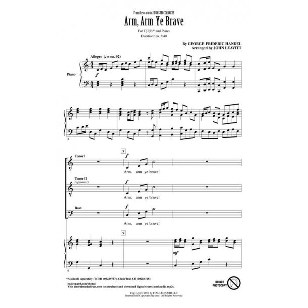 Arm, Arm Ye Brave : from Judas Maccabaeus