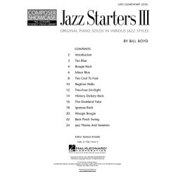Composer Showcase: Bill Boyd - Jazz Starters III