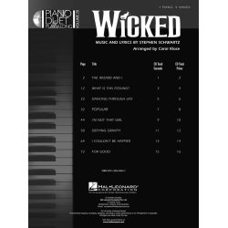 Piano Duet Play-Along Volume 20: Wicked