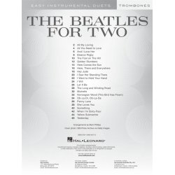 The Beatles for Two Trombones : 23 Favorites - Easy Instrumental Duets