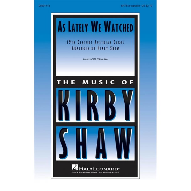 As Lately We Watched