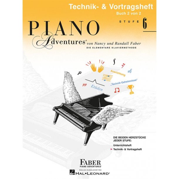 Piano Adventures: Technik- & Vortragsheft Stufe 6 : German Edition - Deutsche Ausgabe