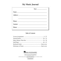 My Music Journal - Student Assignment Book