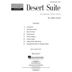 Hl Stud Pf Lib Composer Showcase Klose Desert Suite Intermediate Pf Bk