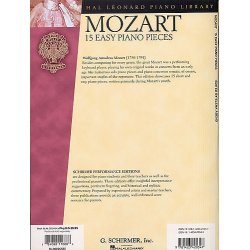 W.A. Mozart: 15 Easy Piano Pieces