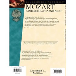 W.A. Mozart: 15 Intermediate Piano Pieces