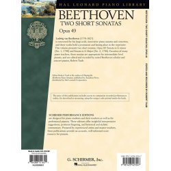 Beethoven: Two Short Sonatas Op.49 (Book/CD)