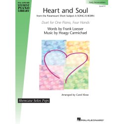HAL LEONARD STUDENT PIANO LIBRARY HEART AND SOUL (ARR KLOSE) PF DUET
