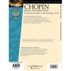 Frederic Chopin: Selected Preludes - Piano (Book And CD)