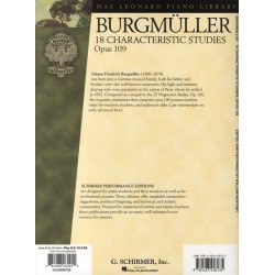 Johann Friedrich Burgmller: 18 Characteristic Studies Op.109 - Schirmer Performance Editions