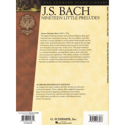 J.S. Bach: Nineteen Little Preludes (Schirmer Performance Edition)