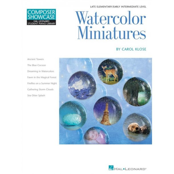 HAL LEONARD STUDENT PIANO LIBRARY WATERCOLOUR MINIATURES PF BK