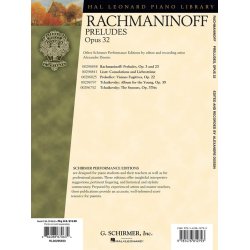 Serge Rachmaninoff: Preludes, Op. 32 - Book/CD (Schirmer Performance Editions)