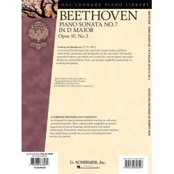 Ludwig Van Beethoven: Piano Sonata No.7 In D Op.10 No.3 (Schirmer Performance Edition)